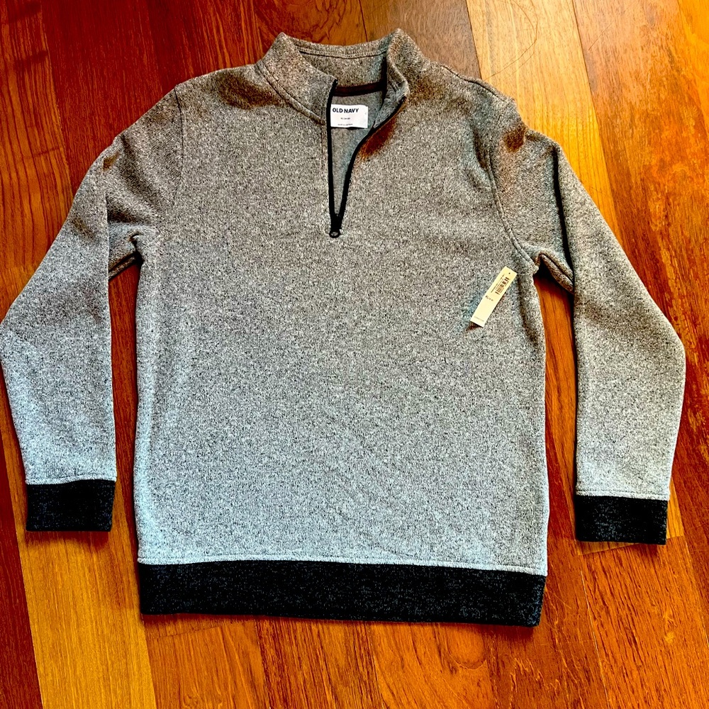 Old Navy Big Boys Sweater Fleece Quarter Zip Pullover NWT